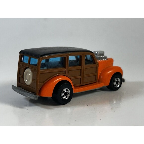 VTG 1979 HOT WHEELS 1:64 1940s WOODIE WAGON CUSTOM HI RAKERS BLACKWALL HK ORANGE - Picture 3 of 9